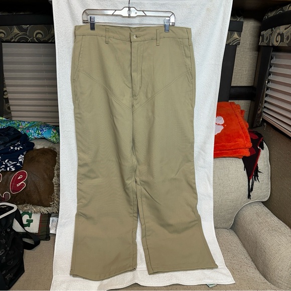 American Tradition Mens 36 X 30 Upland Canvas Brush Khaki Hunting Pants Made USA - Picture 1 of 9